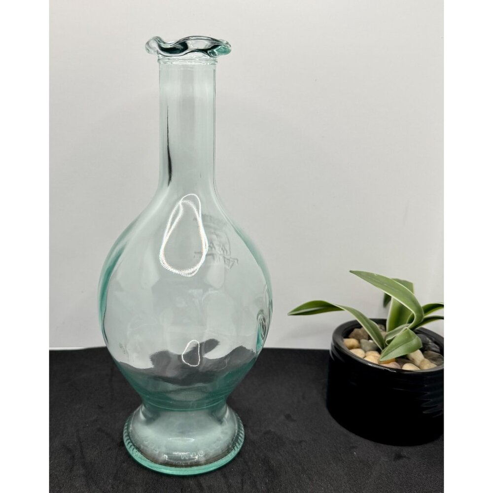 Vintage Italian Mod Def Bamfi Glass Bottle Embossed Details & Fluted Top - Picture 5 of 10
